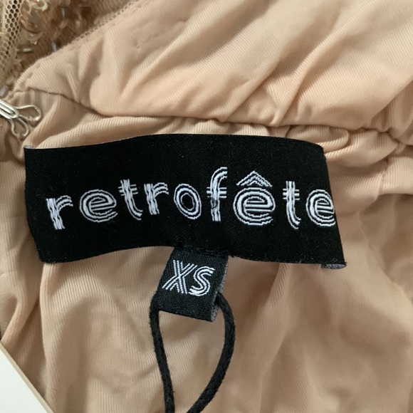 retrofete x REVOLVE Skylar Jumpsuit in Gold & Cream Sequin in Metallic Gold - Picture 6 of 6